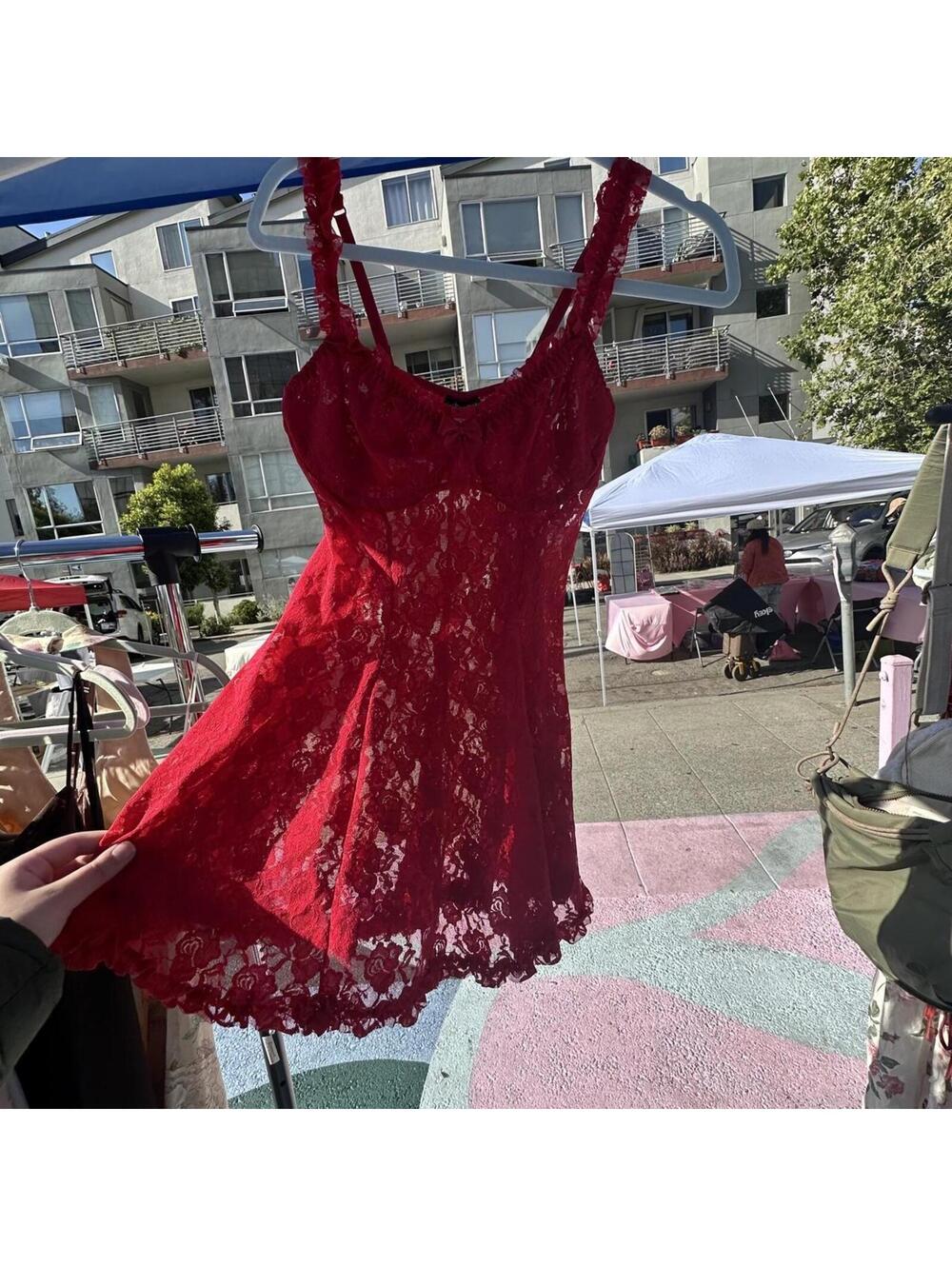 Women's Red Lingerie Dress